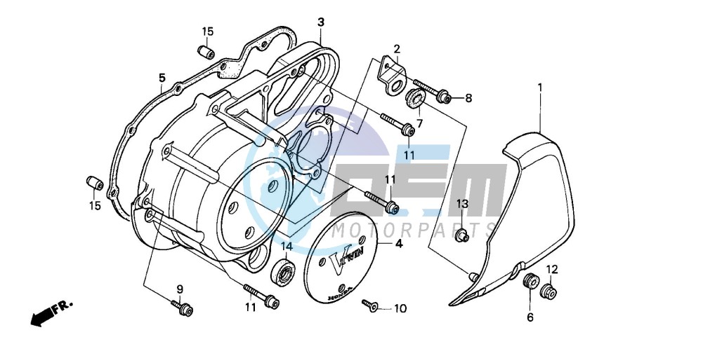 LEFT CRANKCASE COVER (VT1100CS/CT)