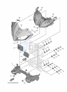 TRACER 9 MTT890 (B5UE) drawing HEADLIGHT