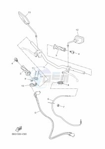 MT-125 MTN125-A (B6G2) drawing STEERING HANDLE & CABLE