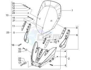 X9 500 Evolution 2006-2007 (USA) drawing Windshield