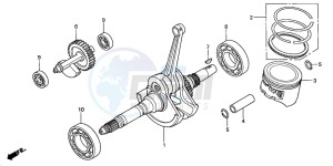 TRX350TE RANCHER ES drawing CRANKSHAFT/PISTON