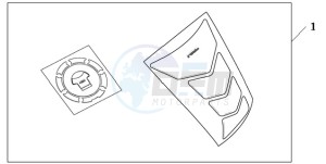 VFR8009 U / MME TWO drawing TANKPAD / FUEL LID COVER