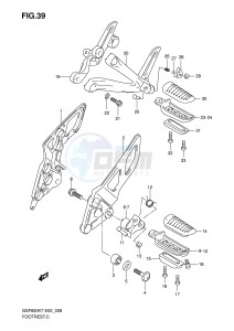 GSF650 (E2) Bandit drawing FOOTREST