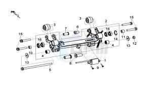 MAXSYM 600I drawing MOTOR SUSPENSION