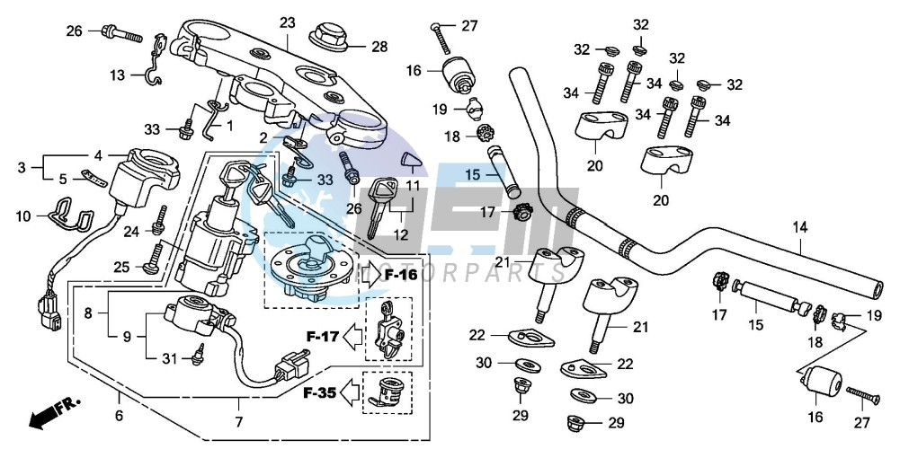 HANDLE PIPE/TOP BRIDGE