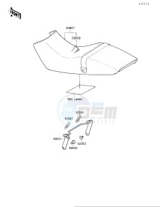 EX 250 F [NINJA 250R] (F2-F4) [NINJA 250R] drawing SEAT