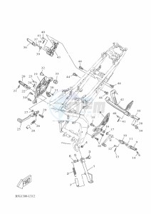 YZF125-A YZF-R125 (BGV3) drawing STAND & FOOTREST