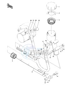 KZ 900 B [LTD] (B1) [LTD] drawing REAR MASTER CYLINDER