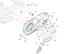 GTS 125 4T E4 ABS (EMEA) drawing Crankcase cover - Crankcase cooling