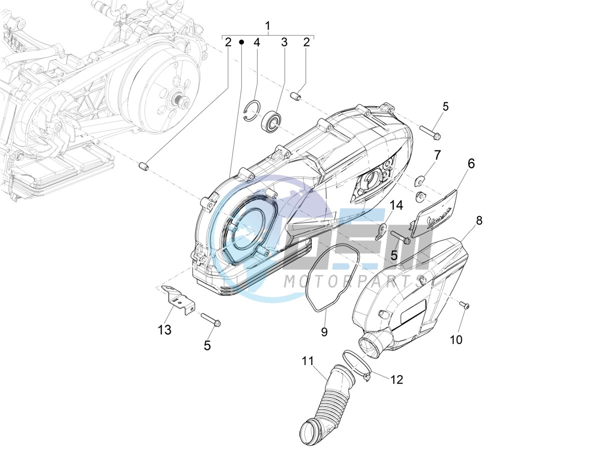 Crankcase cover - Crankcase cooling