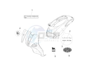 Liberty 125 4t 3v ie e3 drawing Plates - Emblems