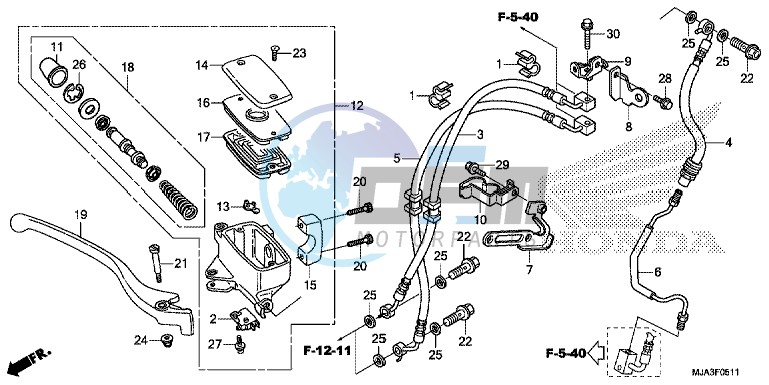 FRONT BRAKE MASTER CYLINDER (VT750CS)