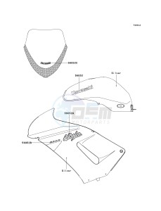 EX 650 A [NINJA 650R] (A6F-A8F) A6F drawing DECALS-- SILVER- --- A6F- -