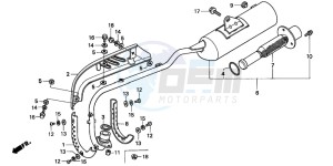 XR70R drawing EXHAUST MUFFLER