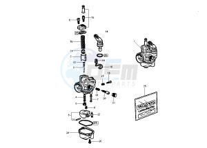 RCR 50 drawing Carburetor