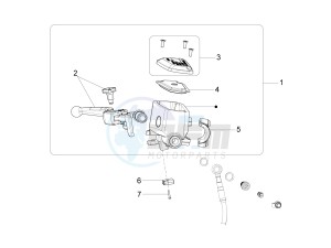 California 1400 Custom ABS 1380 USA-CND drawing Front master cilinder