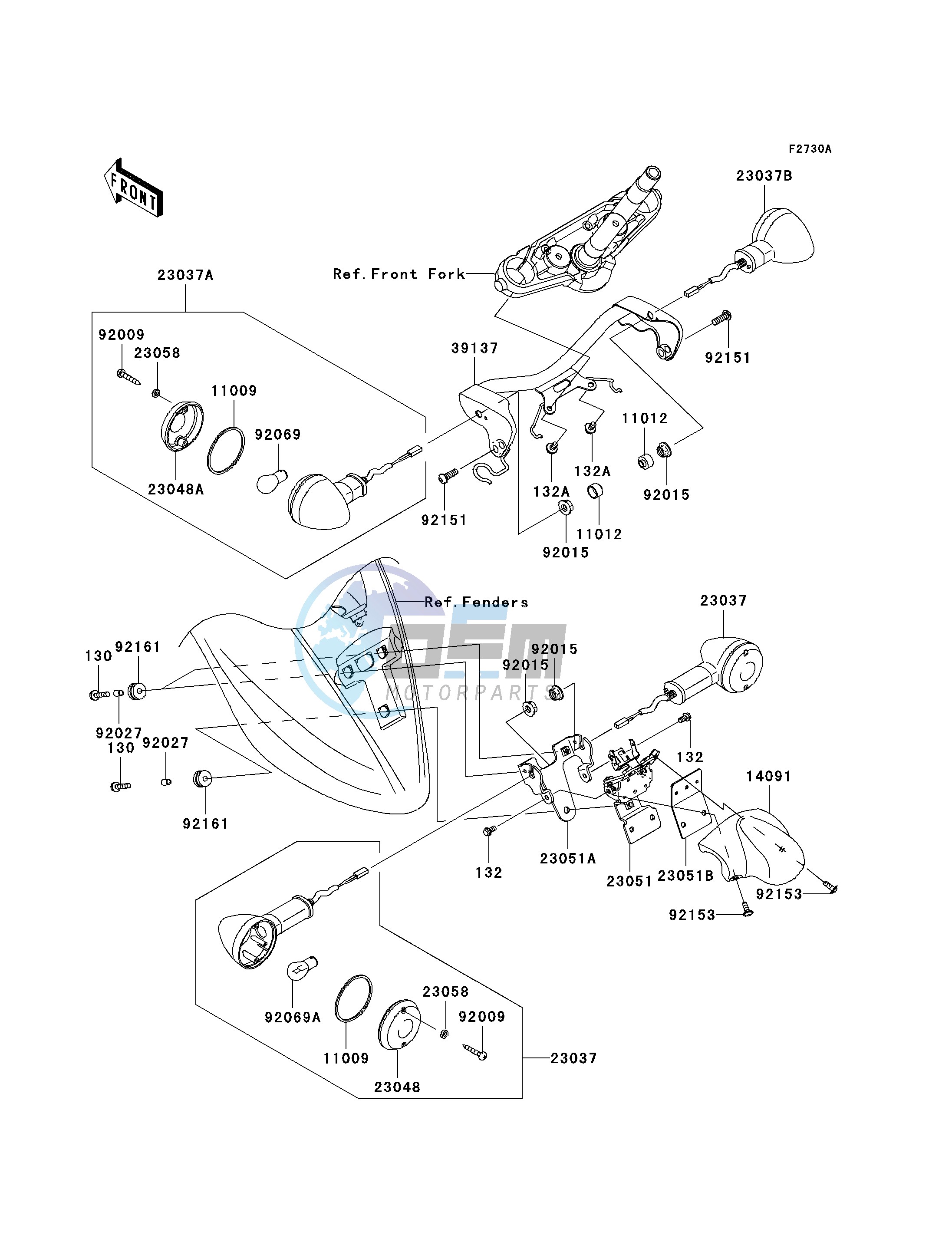 TURN SIGNALS-- JKAVN2B1 7A016370 - - -