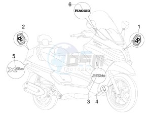 X Evo 250 Euro 3 (UK) UK drawing Plates - Emblems