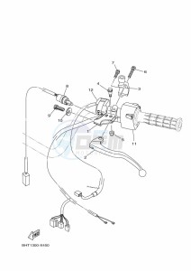 YFM450FWBD KODIAK 450 EPS (BHT4) drawing HANDLE SWITCH & LEVER