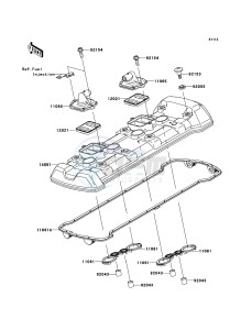 Z1000_ABS ZR1000EBF FR XX (EU ME A(FRICA) drawing Cylinder Head Cover