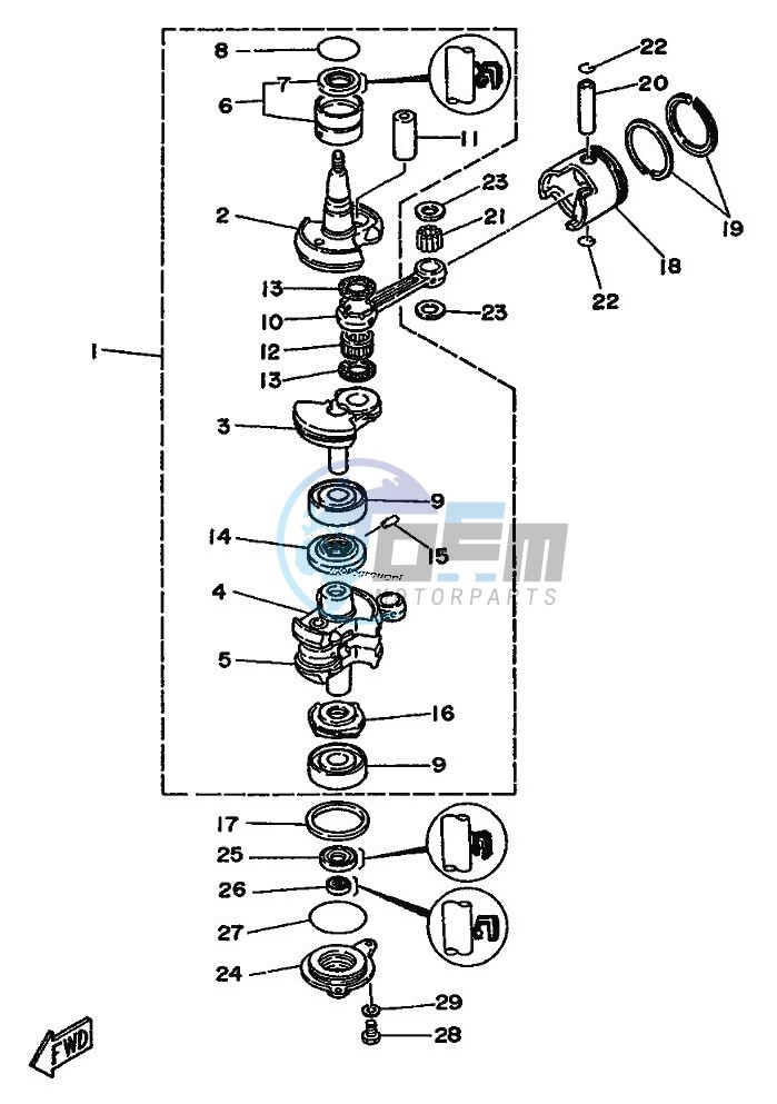 CRANKSHAFT--PISTON