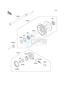 KLX 300 A [KLX300R] (A7-A9) [KLX300R] drawing FRONT HUB