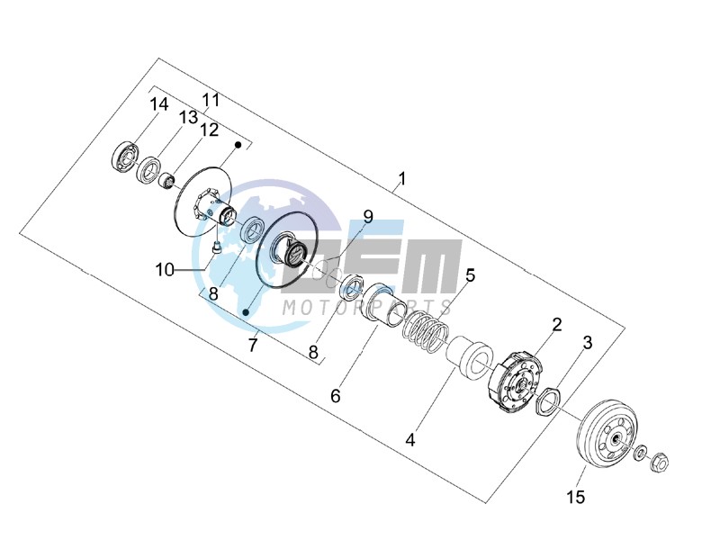 Driven pulley