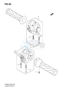 AN400Z ABS BURGMAN EU-UK drawing HANDLE SWITCH