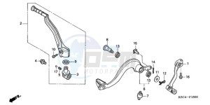 CRF250X9 Australia - (U) drawing PEDAL/KICK STARTER ARM