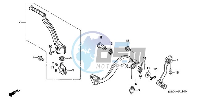 PEDAL/KICK STARTER ARM