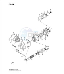 VLR1800 drawing SECONDARY DRIVE GEAR