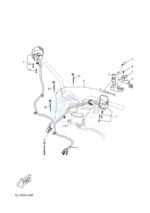 YP400RA XMAX 400 ABS (BL16) drawing HANDLE SWITCH & LEVER