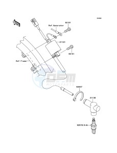 KX250 KX250R6F EU drawing Ignition System