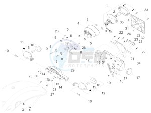 V9 Bobber 850 (USA) drawing Lampu belakang