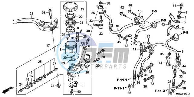 FR. BRAKE MASTER CYLINDER (CB1000RA)