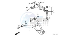 TRX420TMA Australia - (U / 2WD) drawing FRONT ARM (2WD)