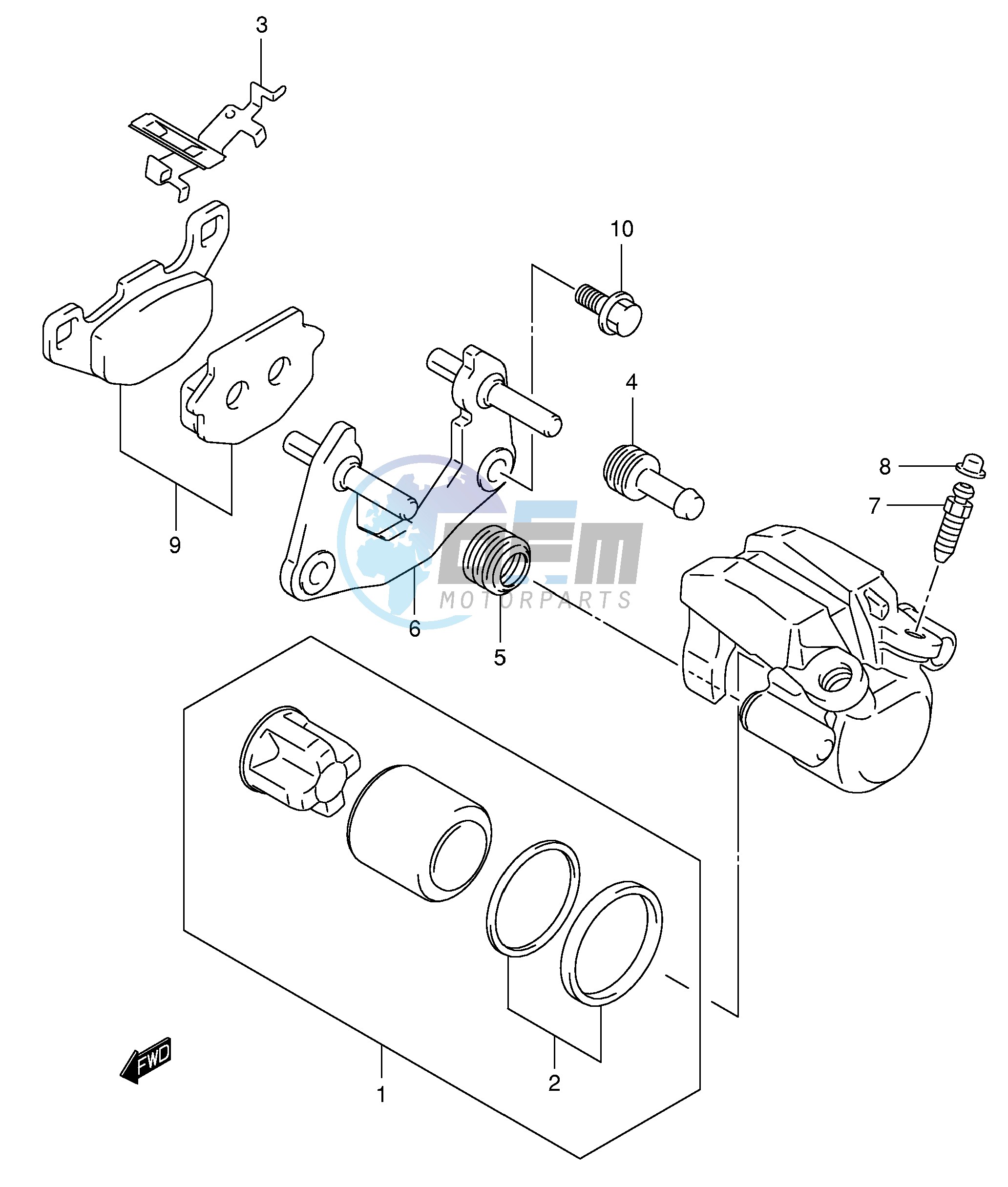 REAR CALIPER (MODEL K3)