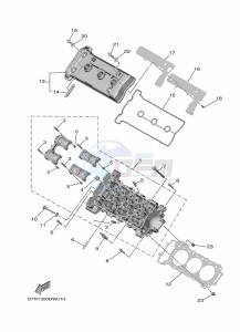 TRACER 9 MTT890 (B5U9) drawing CYLINDER HEAD