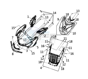 HD 300I ABS (L9) EU drawing FRONT COWL /  INDICATOR LIGHTS