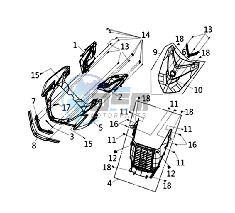 FRONT COWL /  INDICATOR LIGHTS