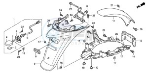 SH150R 125 drawing REAR FENDER