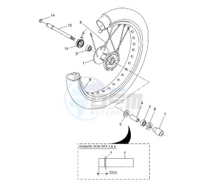 WR X 125 drawing FRONT WHEEL