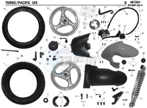 TOREO-PACIFIC-125-PACIFIC drawing WHEEL - BRAKES