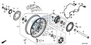 CBR1000S1H 2ED - (2ED) drawing REAR WHEEL