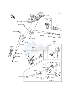 NINJA ZX-10R ZX1000JFF FR XX (EU ME A(FRICA) drawing Handlebar