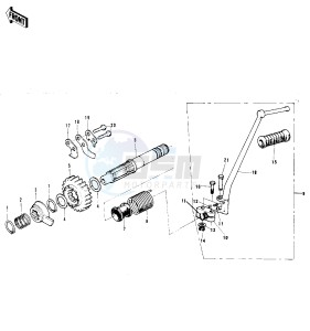 F11 M 250 drawing KICKSTARTER MECHANISM -- 73 F11M- -