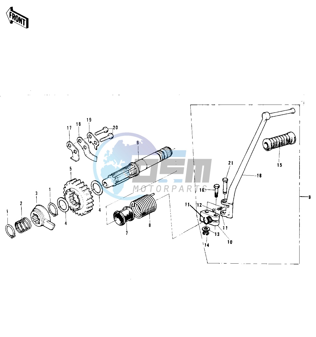 KICKSTARTER MECHANISM -- 73 F11M- -