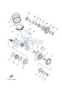 YFM550FWAD YFM5FGPHB GRIZZLY 550 EPS HUNTER (1HS7) drawing CRANKSHAFT & PISTON