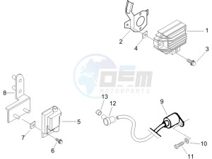 Liberty 125 4t ptt e3 (A) Austria drawing Voltage Regulators - Electronic Control Units (ecu) - H.T. Coil