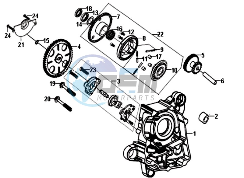 CRANKCASE RIGHT / OILPUMP